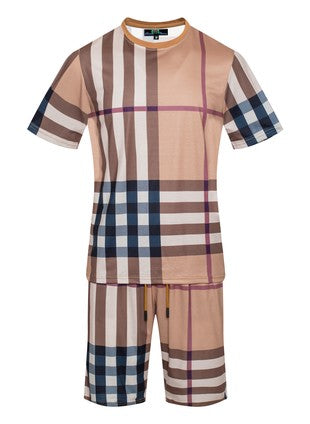 Men. 2 piece shorts SET in khaki color