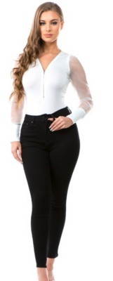 Bodysuit 96% polyester 4% expanded