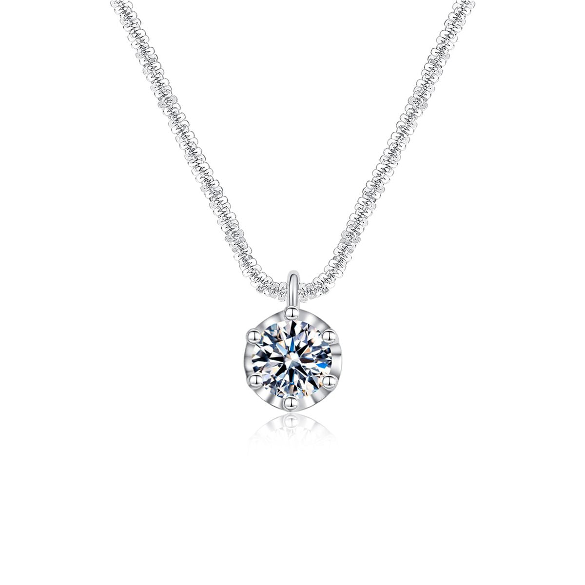 Women’s Brilliant & Charm Crown Charm Necklace, Spring Street Style Fashion Silver Plating Necklace, Trendy Shiny Luxury Clavicle Chain Matching Women Accessories