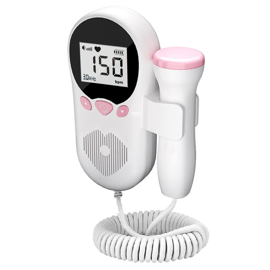 Medidor cardíaco fetal Monitor de frecuencia cardíaca fetal Doppler casero Mujeres embarazadas Escuchar el corazón fetal Inglés Corazón fetal neutro Comercio exterior transfronterizo