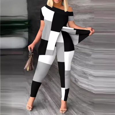 set of two pieces irregular fashion pants suit