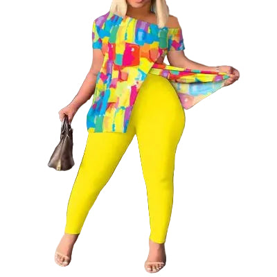 set of two pieces irregular fashion pants suit (Copia)