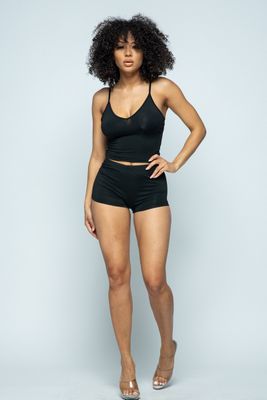 SPAGHETTI SUSPENDERS AND SHORTS SET Final Sale ONLY IN THESE COLORS IN THE PICTURENEON, CORAL AND DARK PURPLE