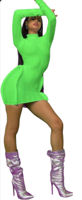 dress in white 2 color
