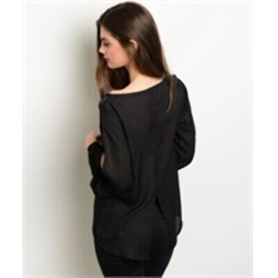 Bluse Women Fashion Loose Chiffon Cut Out Open Shoulder Shirt.