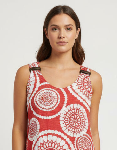 Printed blouse in different colors with a flared top