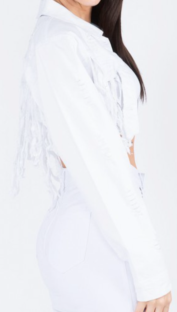jacket in jean white.