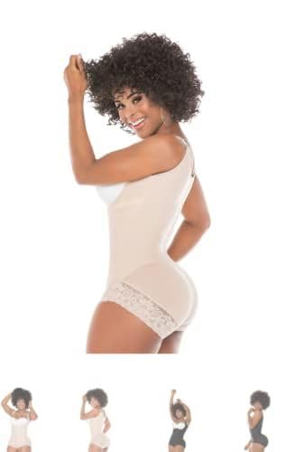 fajas Body colombiana.  original High back with lace in black or beige