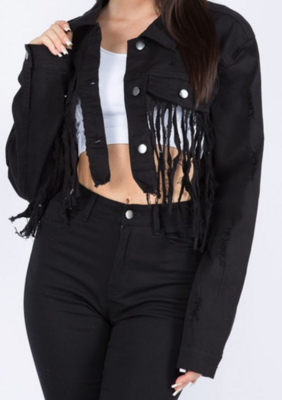 jeans jackets in black
