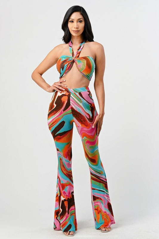 Conjunto de dos piezas se tube top con pantalón