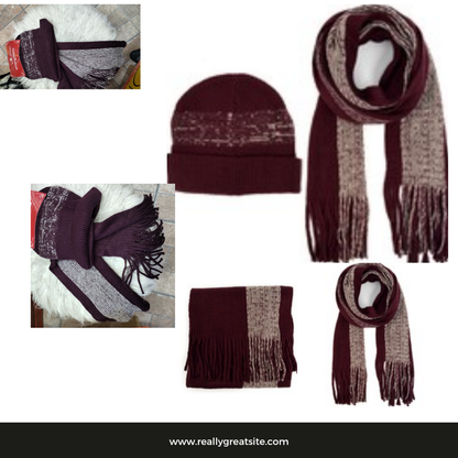 Winter hat and scarf set