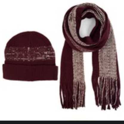 Winter hat and scarf set