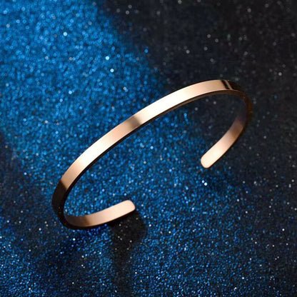 Fashion Titanium Steel Open Bangle, DIY Stainless Steel Fashion Hand Jewelry for Casual Hip Hop Personality