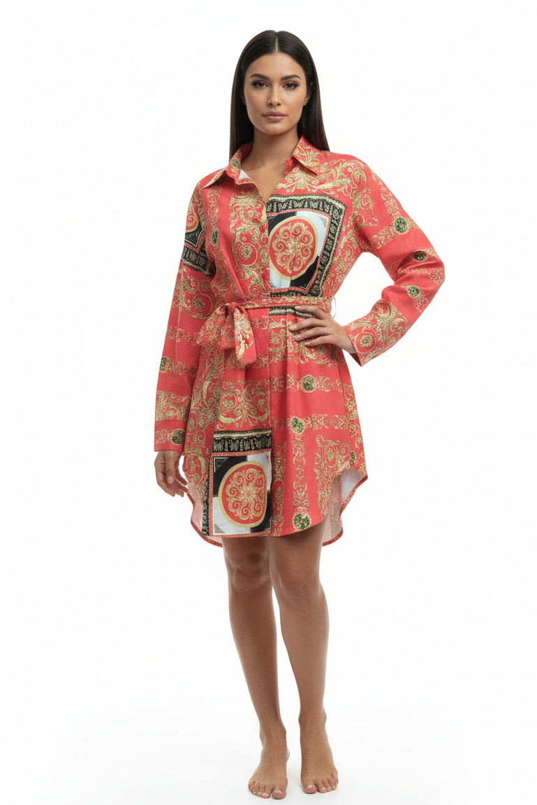 Camisón tipo vestido blanch manga larga