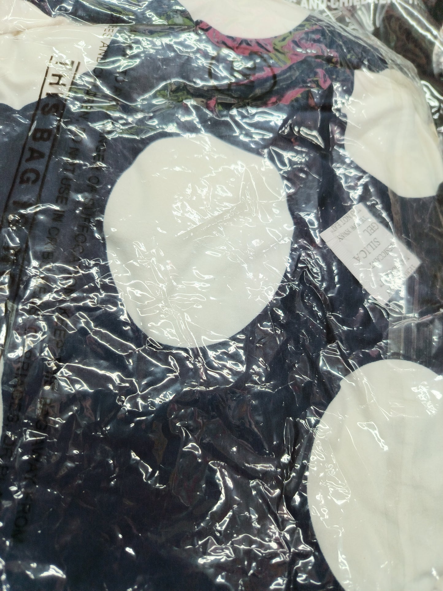 Jersey elástico, largo Capri,3 en azul marino