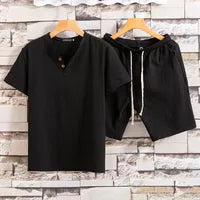 conjunto de dos piesa en negro para hombre