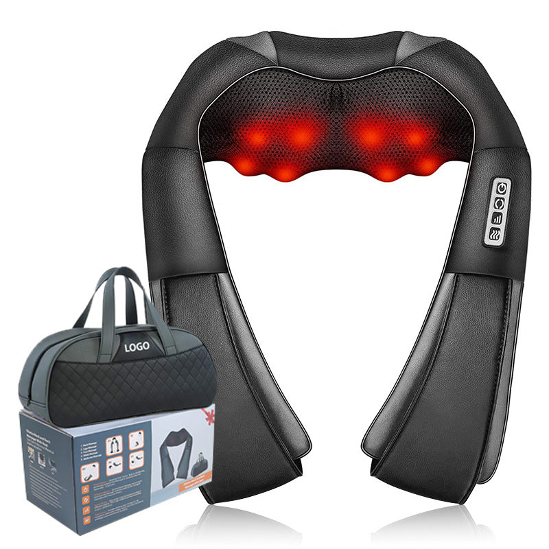 Chal de masaje de amasamiento cruzado, masajeador SKG de columna Cervical, masajeador eléctrico doméstico de compresión caliente para cintura y espalda