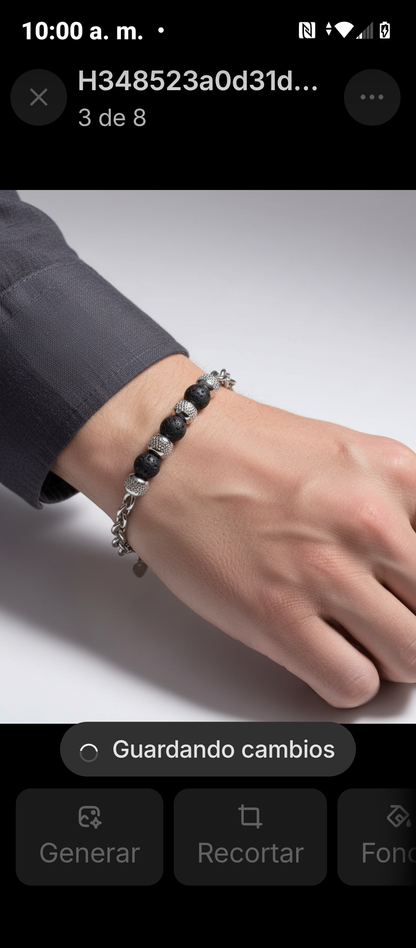 Natural Tiger Eye Beaded Bracelet Men's Stainless Steel Energy Stone Retro Style Fashion Jewelry