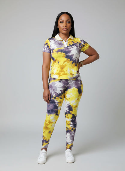 Two-piece set: pants and blouse in multiple colors