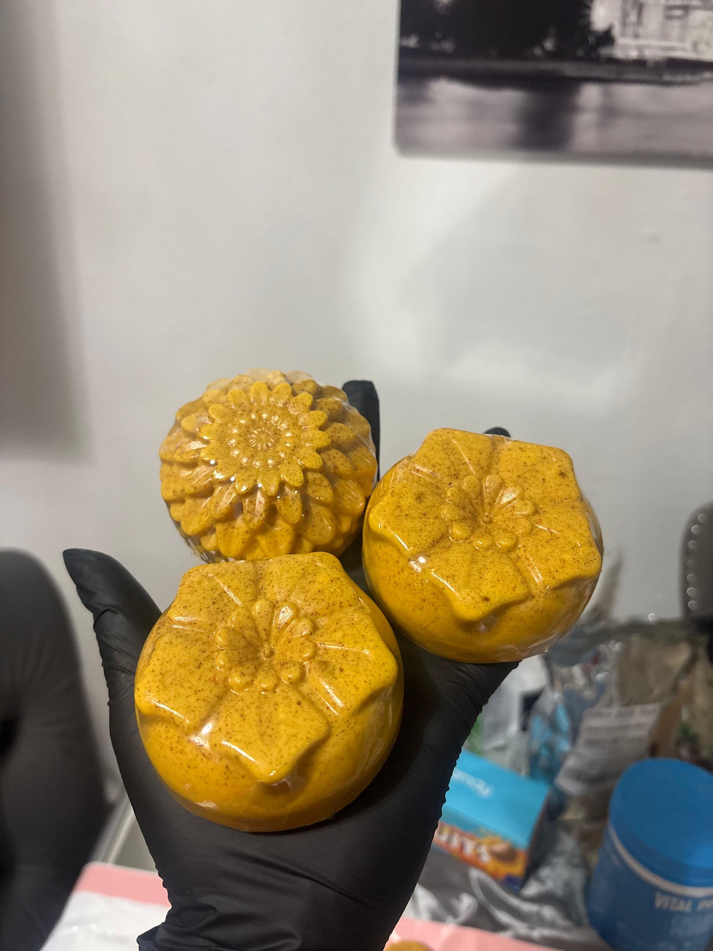 Handmade natural turmeric soap for face blemishes #1