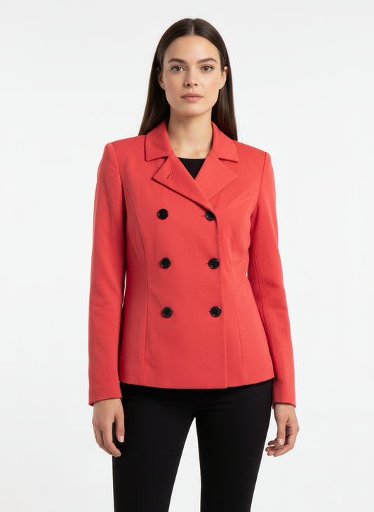 Beautiful red jacket with button design