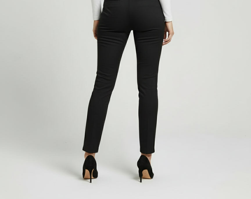 Solid black trousers