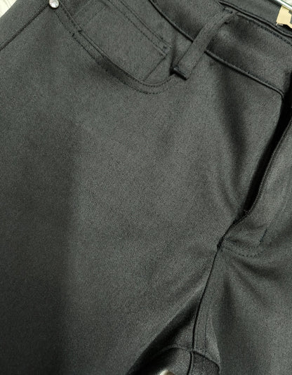 Solid black trousers