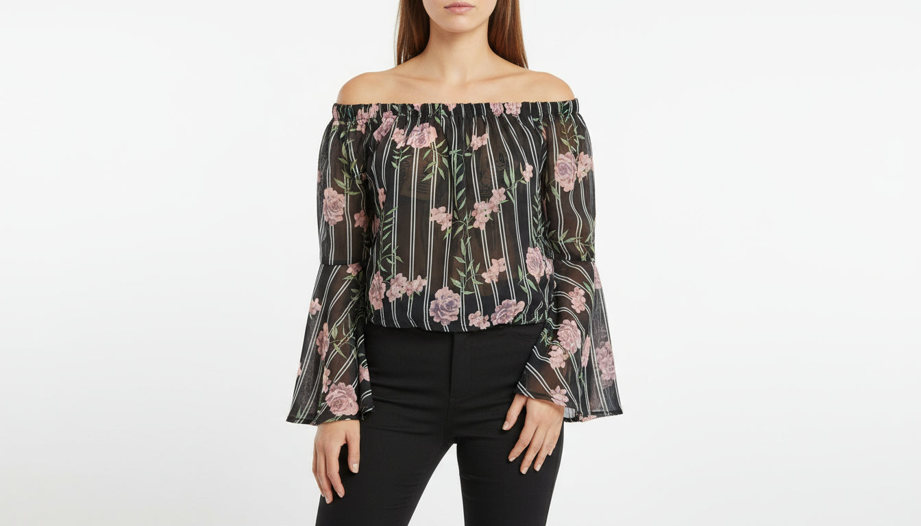 Off-the-shoulder blouse