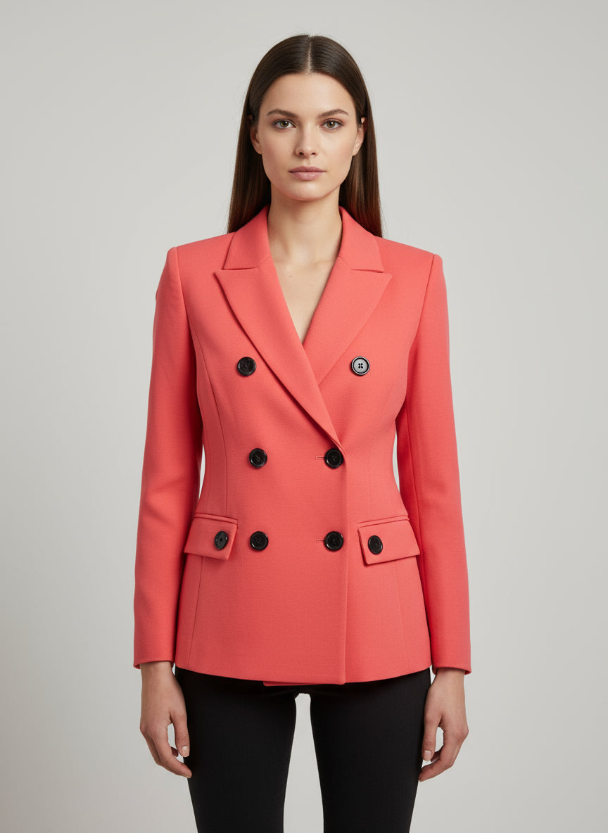 Beautiful red jacket with button design