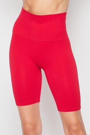 B0BGZ27QK2  SHORTS Bright Orange Biker Shorts.