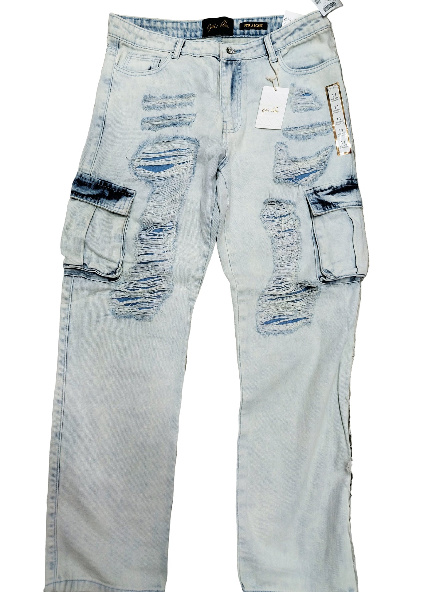 Cargo jeans with side pockets
