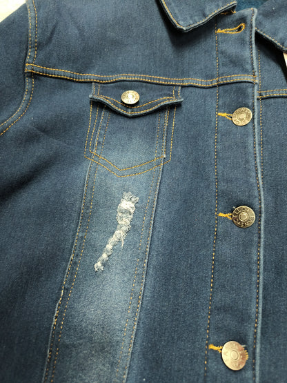 Denim jacket with wool lining for the cold