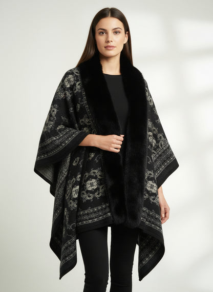 Poncho blanket for the cold