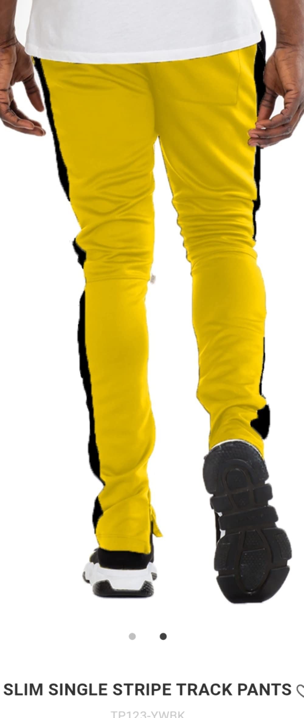 B09M6XCKDK PANTS Two-tone men's pants with zipper on the sides and adjustable drawstring with a unique quality and expandes different sizes