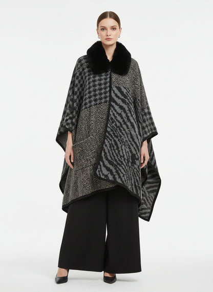 Poncho blanket for the cold